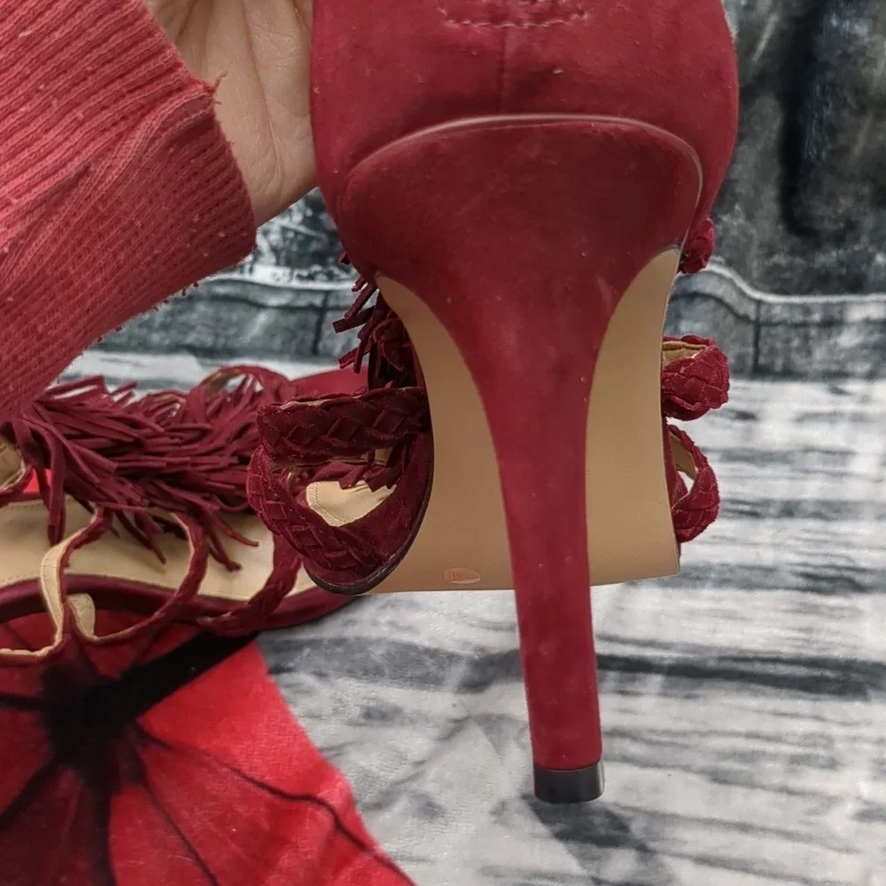 Antonio Melani leather fringe shoes